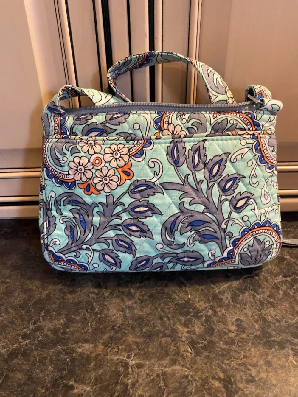 Vera Bradley Fan Flowers Turn Lock Crossbody/Shoulder Bag